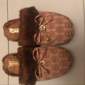 Michael Kors furry slippers
